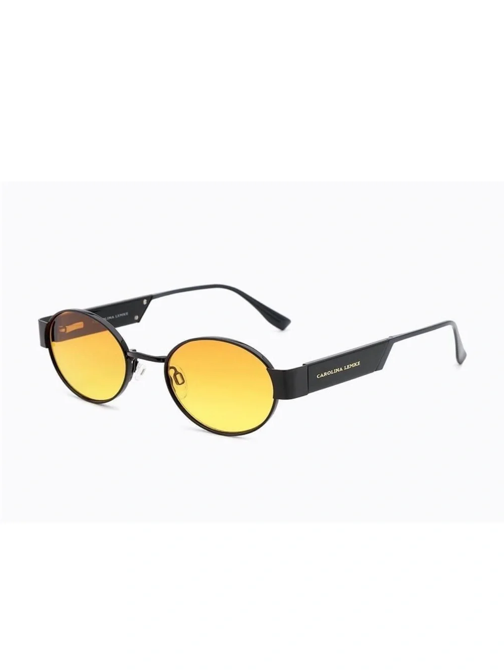 Black Frame Sunglasses with Amber Lenses 3235-04
